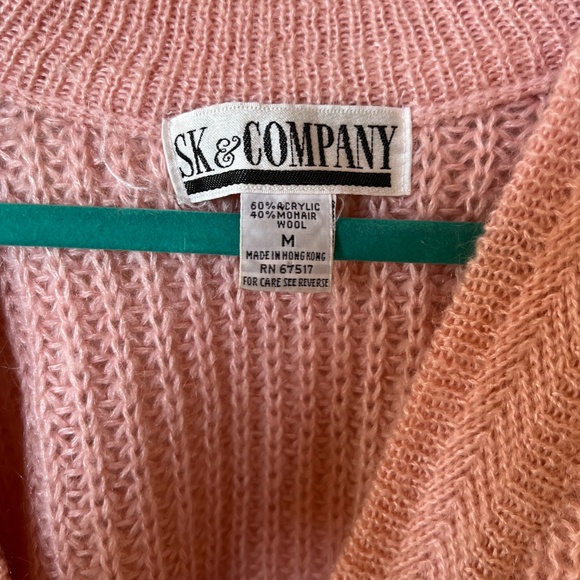 VINTAGE SK and Company Pink Knit Cardigan - Picture 3 of 4